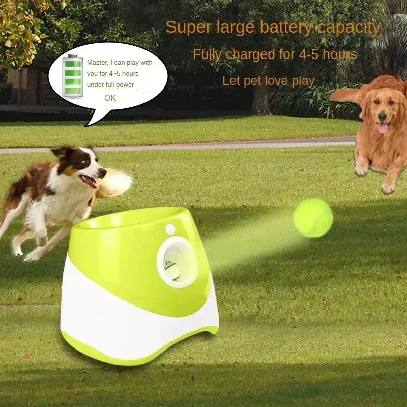 Lanceur automatique de balle pour chiens vert lime Montoutou-shop.com