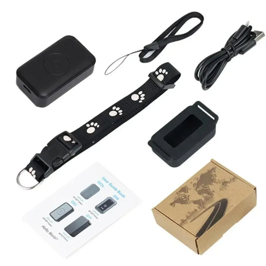 Traqueur GPS pour Animaux de Compagnie – Collier de Localisation Réglable, Suivi en Temps Réel, Appel Vocal, AGPS – Chiens & Chats